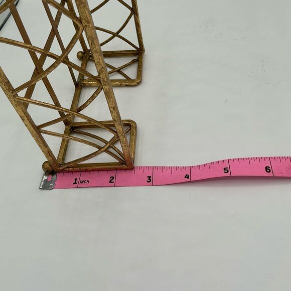 Gold Metal Tray for Folded Paper Guest Bathroom Hand Towels Napkins 5x9 - Picture 5 of 5